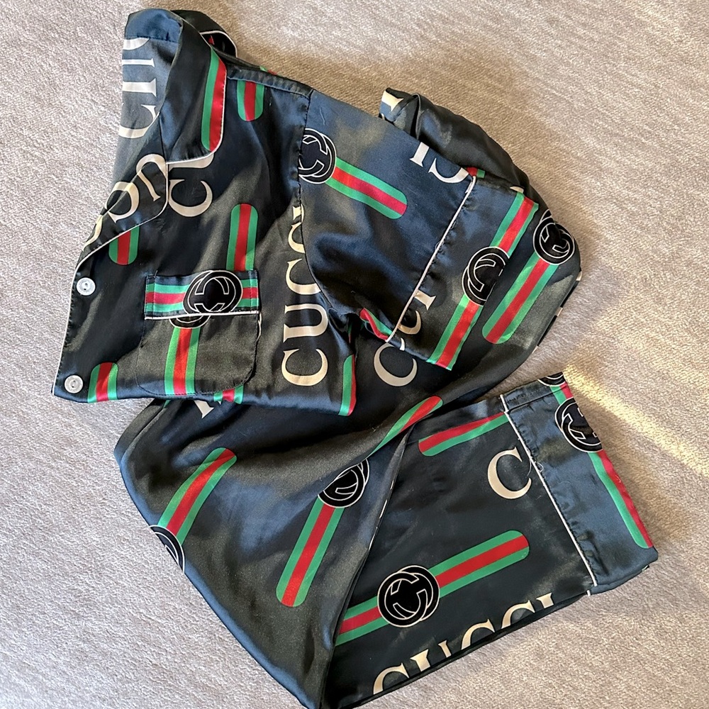 CUCCI Satin Pajama Lounge Set